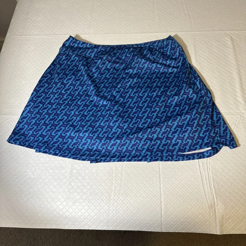 Zealotpower  women skort size large‎ blue print stretch waist pickleball tennis